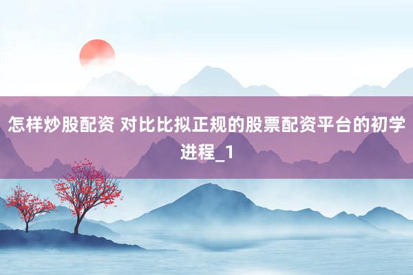 怎样炒股配资 对比比拟正规的股票配资平台的初学进程_1